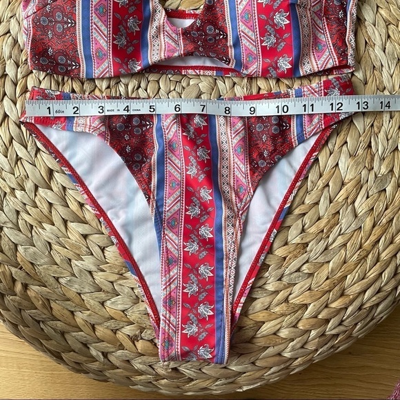 NEW Ditsy Flower Patchwork  Bikini Swimsuit set - M - Picture 8 of 10